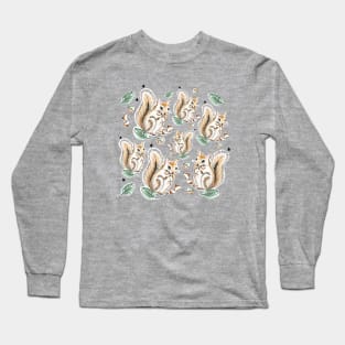 Cute squirrels pattern Long Sleeve T-Shirt